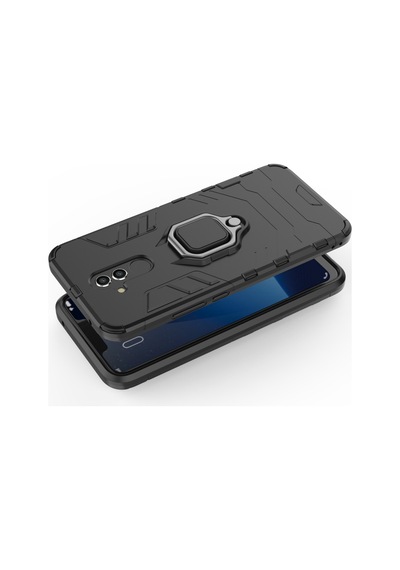 Huawei Mate 20 Lite İçin Parmak Halkalı Kickstand'lı Tpu + Pc Hibrit Kılıf