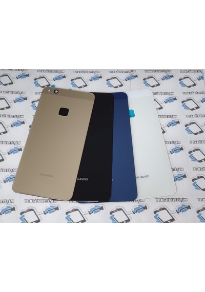 Tkgz - P10 Lite Arka Pil Batarya Kapağı (Cam), Siyah