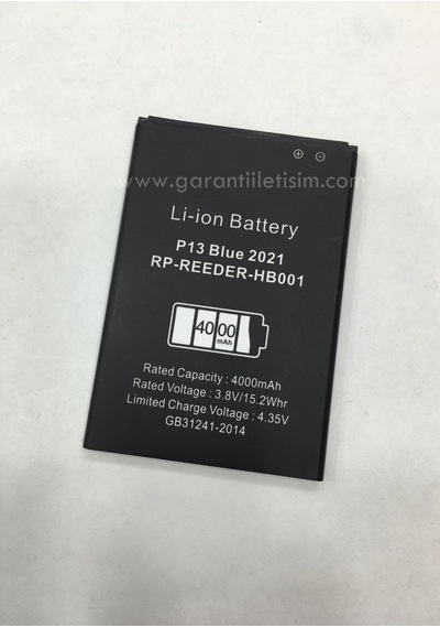 Reeder P13 Blue 2021 Batarya (3800 mAh)