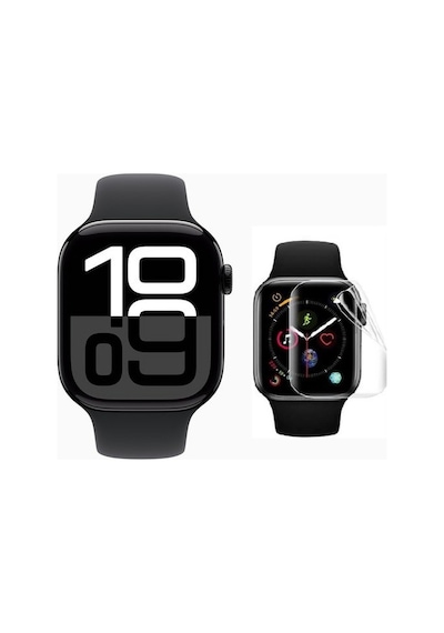 Apple Uyumlu iOS Watch 10 42mm 2 Adet Şeffaf Ultra Koruyucu Nano Jela