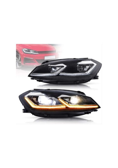 Autogp Vw Golf 7.5 J Led Ön Far Lambası Takımı Silver 2016+