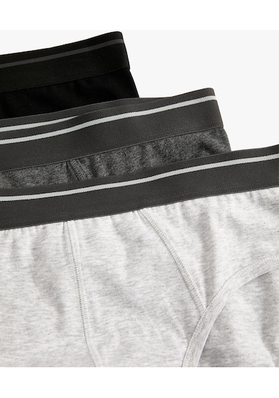 Koton 3'Lü Slip Boxer Seti Çok Renkli Gri Melanj 4Slm90063Mk Gri Melanj