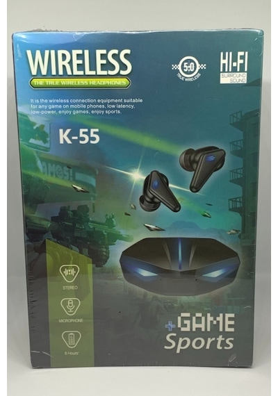 K55 Tws Bluetooth 5.0 Mikrofonlu Kablosuz Kulak İçi Kulaklık