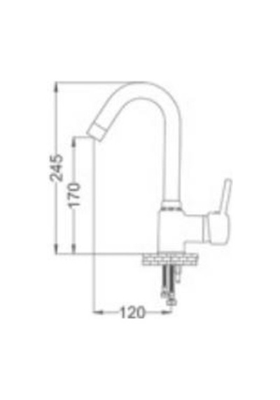 Gms Çağla Mix Eğik Kuğu Lavabo Musluk Bataryası CM101