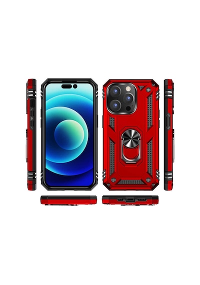Zeyline Apple Uyumlu iPhone 14 Pro Max Zore Vega Kapak-kırmızı