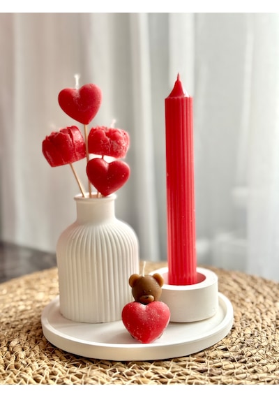 Kbr Design Candles Sevgililer Gününe Özel Kokulu Mum Seti