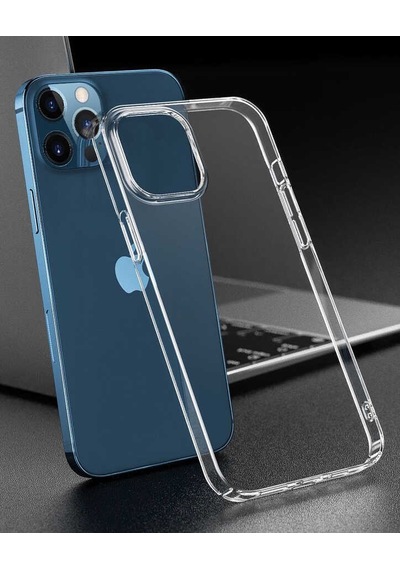 Apple iPhone Uyumlu 14 Pro Max Kılıf Sararmaz Ultra İnce Sert Mika Kamera Yükseltili Pazarplus Şeffaf