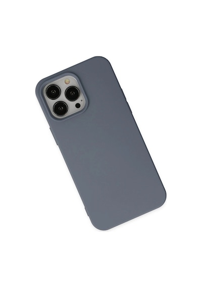 Apple iPhone Uyumlu 15 Pro Max Kılıf Nano İçi Kadife Silikon - Gri İtdark31389