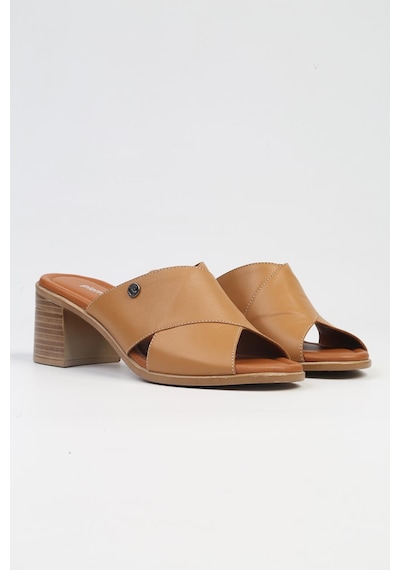 Pierre Cardin Pc-7219 - 3807 Taba-kadın Topuklu Terlik Taba