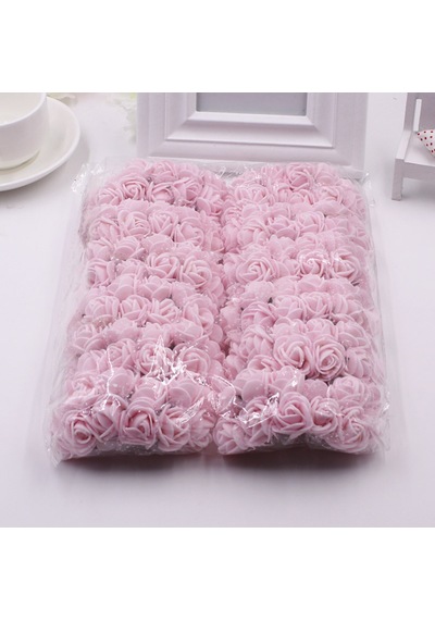 144pcs/lot 2cm Çok Renkli Pe Gül Köpüğü Mini Yapay İpek Çiçekler Buket Düğün Dekoratif Çelenkleri Red
