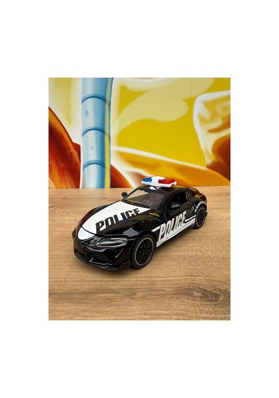 Toyota Supra Polis Arabası Diecast Model Araba Sesli Işıklı Açılan Kapılar Toyota Supra Model Çok Renkli