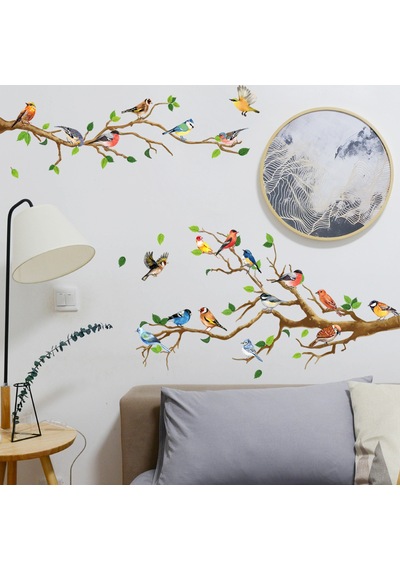 Twig Bird Dekoratif Duvar Sticker Murals Tv Arka Plan Dekoratif Duvar Çıkarımı Ve Peel