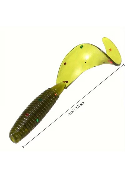 Tunalar Tarım 10 X 4 Cm Gerçekçi Kıvrımlı Kuyruklu Balık Suni Yem Olta Yemi