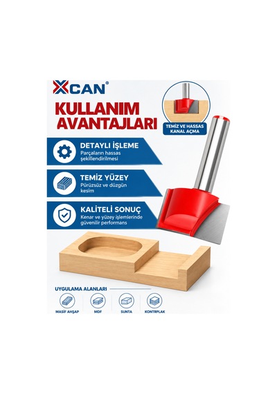 Kanal Freze Ucu Ø32 Mm 6 Mm Şaft 16 Mm Kesim Yüksekliği