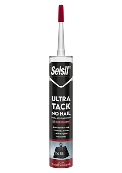 Güçlü 350 Kg' A Kadar Ağılık Taşır Ve Hızlı Kuruyan Ultra Tack Beyaz Silikon 290 Ml