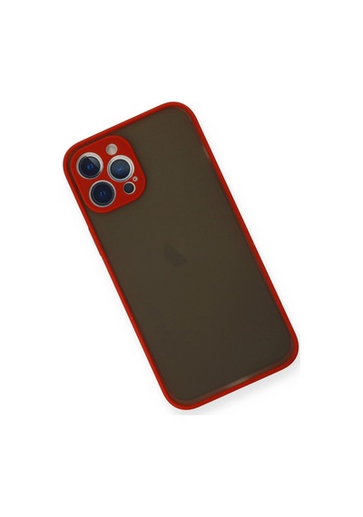 Apple Uyumlu iPhone 12 Pro Max Kılıf Montreal Silikon Kapak Kırmızı,