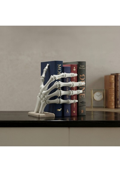 Fibrika Store-skeleton Hand Dekoratif Kitap Tutucu - Modern Kitap Desteği