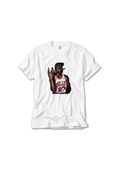 Zepplin Giyim Bulls 23 Beyaz Tişört Beyaz