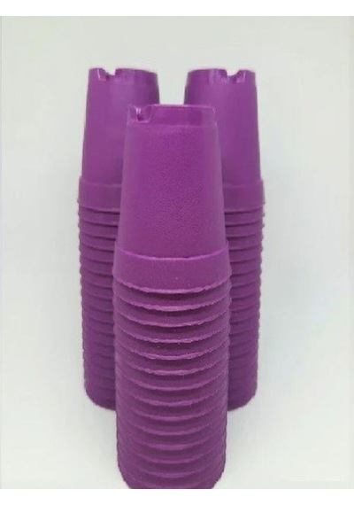 Katı Plastik Sukulent Saksısı 20 Adet Açık Mor 5.5 Cm