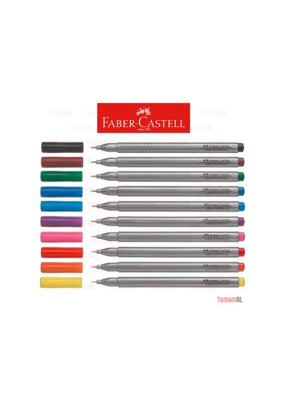 Faber Castell / 10 Renk / Grip Finepen / Renkli Tükenmez Kalem