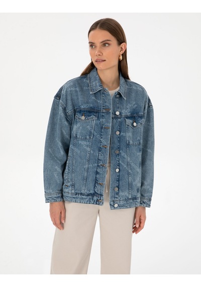 Pierre Cardin Kadın Açık Mavi Ceket Denim 50308527-vr003 Açık Mavi