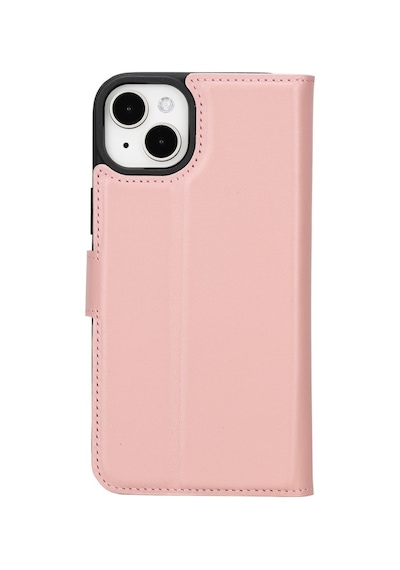 Apple Uyumlu   iPhone 15 Plus Deri Cüzdanlı Kılıf   Mwwn Nu2 Pembe