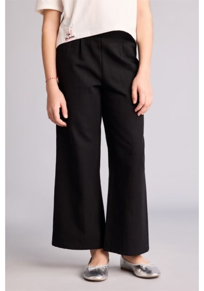 Defacto Wıde Leg Pamuklu Pantolon Kız Çocuk G0608a826smbk34 Siyah-bk34