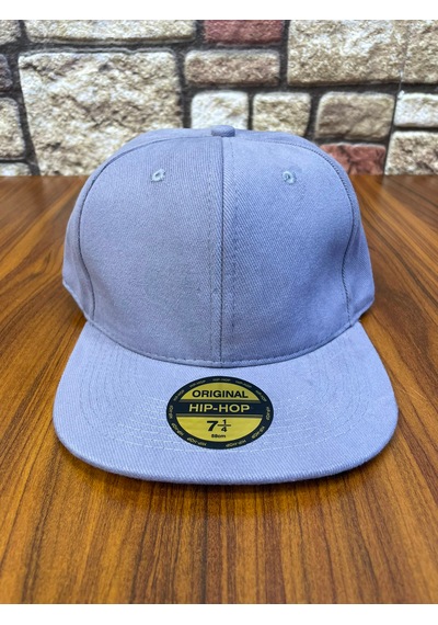 Hamze Hip Hop Snapback Rapper Basic Gabardin Cap Şapka Gri