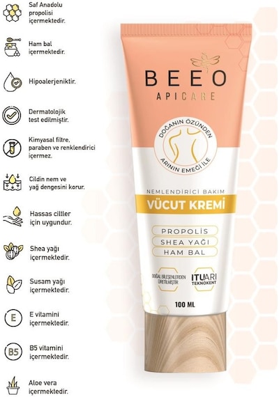 Beeo Apicare Nemlendirici Vücut Kremi 100 ML