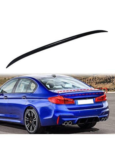 Bmw G30 2016-2021 Plastik Parlak Siyah İnce M5 Spoiler