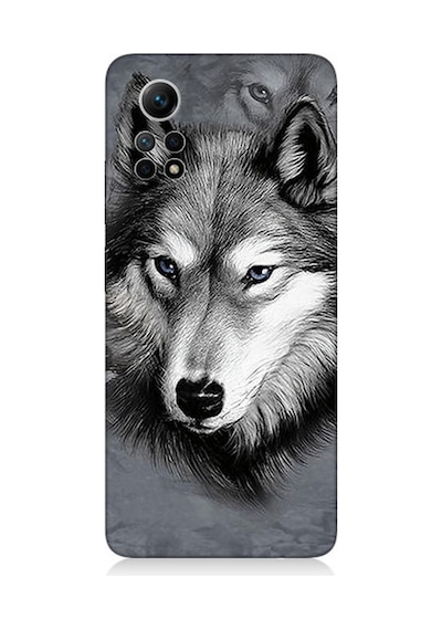 Xiaomi Redmi Note 12 Pro 4g Uyumlu Silikon Kılıf Mavi Gözlü Kurt