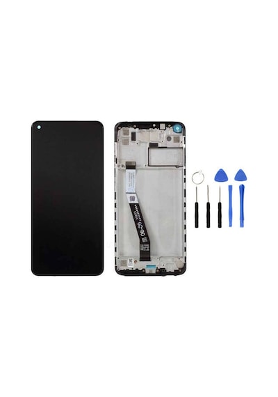 Xiaomi Redmi Note 9s Çıtalı Uyumlu Lcd Ekran Dokunmatik Gümüş