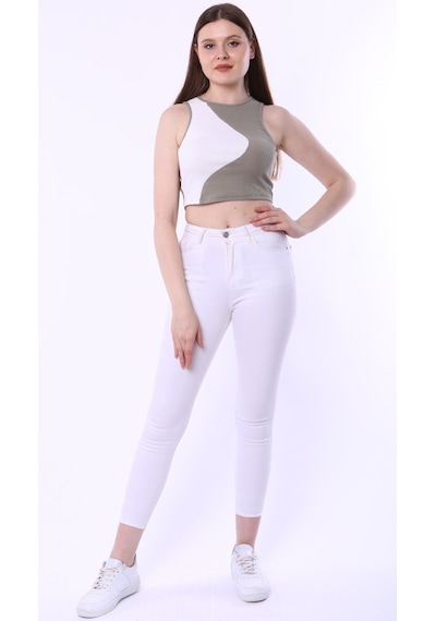 Rooted-kadın Bisiklet Yaka Sıfır Kol Crop Bluz&atlet Mint