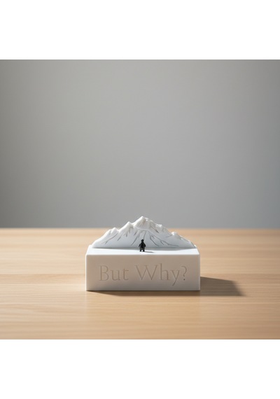 "but Why " Nihilist Penguen Felsefi Ve Mizahi Dekoratif Masaüstü Figürü 10,4x6,6 Cm