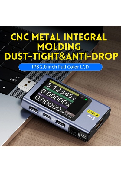 Ambition Fnırsı-fnb58 Usb Test Voltmetre Ampermetre Type-c Hızlı