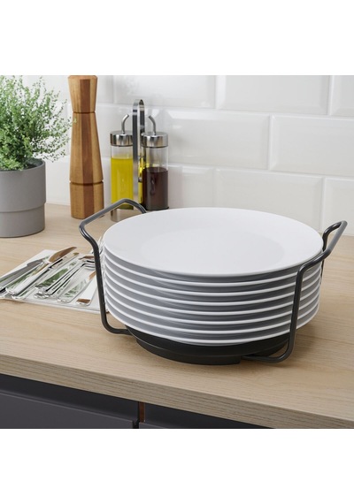 Tabaklık, Antrasit, 18-31 Cm Gri 100X100-Yuvarlak