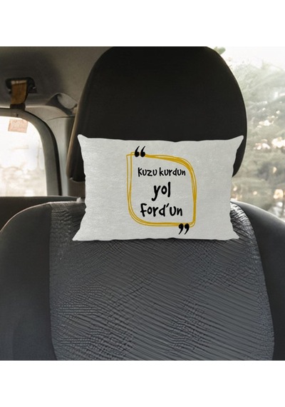 Bk Gift Esprili Dikdörtgen Araç Koltuk Yastığı-9