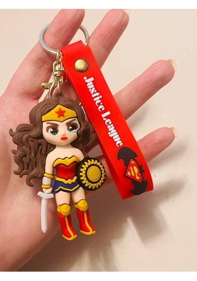Wonder Woman 3d Silikon Anahtarlık Karakter Çanta & Araba Süsü