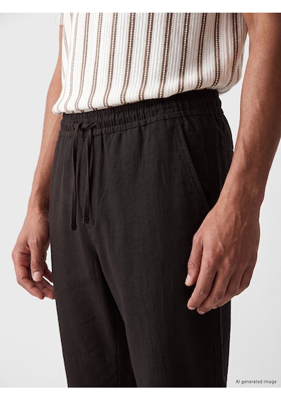 Lcw Vision Kahverengi Regular Fit Keten Görünümlü Erkek Pantolon