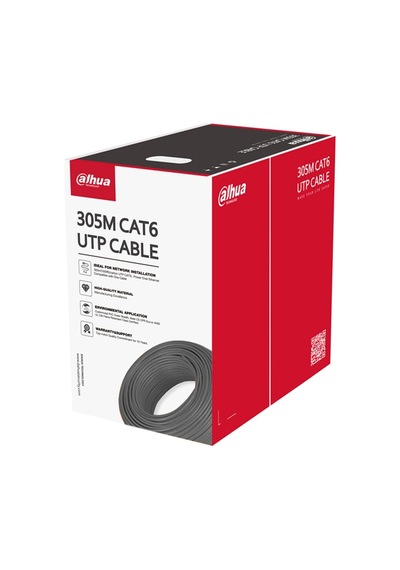 Dahua Pfm922-6un Cat6 Utp Polietilen Cca Kablo 305mt. Siyah