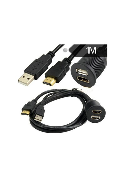 Usb2.0+hdmı Panel Tipi Uzatma Kablosu 1.8 Metre