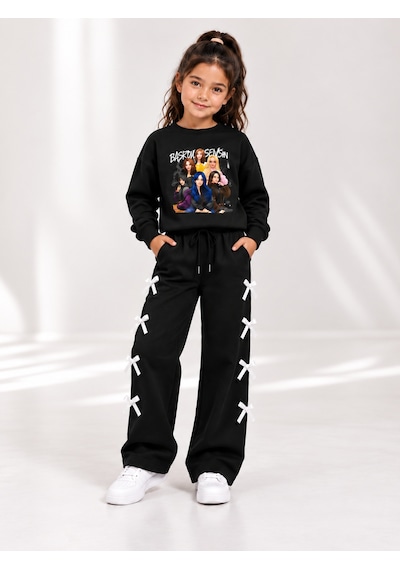 Kokoş Bebe Manifest Fiyonk Detaylı Kız Çocuk Takım - 5/10 Yaş - 31917 Siyah
