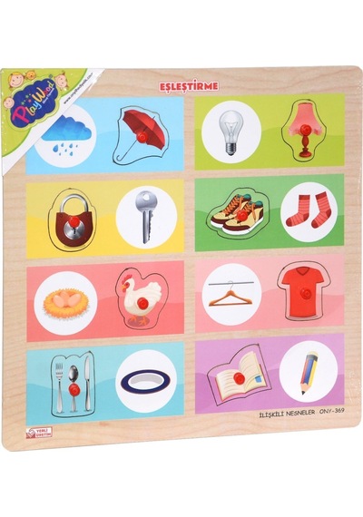 Ony-369-370 Ahşap Tutmalı Eşleştirme Ilişkili Nesneler -Onyıl