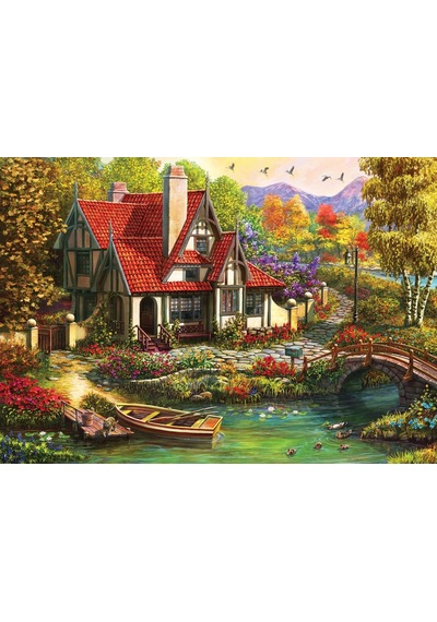 Ks Games 1000 Parça Nehir Kenarındaki Kulübe Puzzle - Philip Trully
