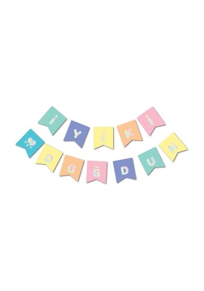 Macaron Hologram Iyi Ki Doğdun Banner