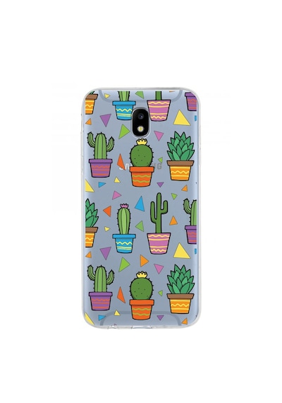 Samsung Galaxy J5 Pro İle Uyumlu 1mm Slim Fit Water Color 4 Baskılı Şeffaf Kılıf Şeffaf