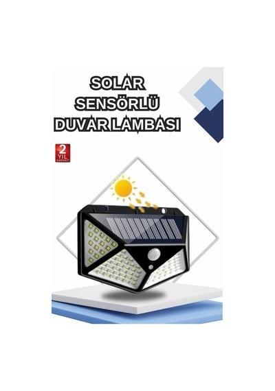 Lb Bahçe Lambası Bahçe Aydınlatma Sensörlü Suya Dayanıklı 100 Led