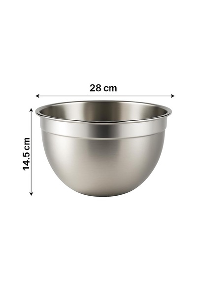 Ayrex Mallart 304 Paslanmaz Çelik Karıştırma Ve Mikser Kasesi - 28 Cm X 14.5 Cm / Çok Amaçlı, Dayanıklı, Bula Genel
