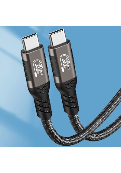 Redclick Qg01 Type-c To Type-c Usb4 Pd Data Şarj Kablosu 240w 40gbps 8k 60hz 1.2 Metre