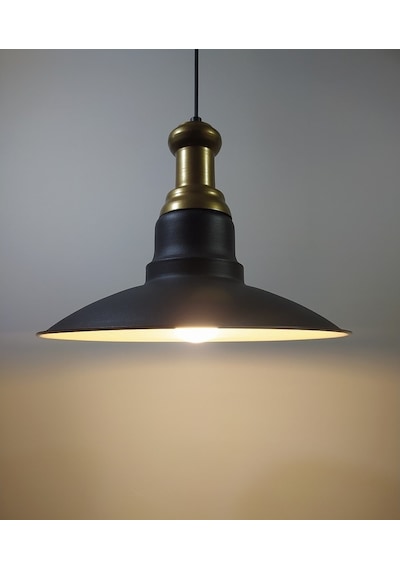 Mylights Metal Siyah Içi Beyaz Vintage Sarkıt Bronz Askılı